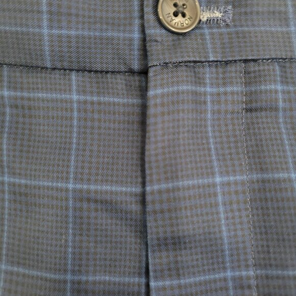 Greg Norman Collection Blue Plaid Men's Hybrid Shorts - Picture 3 of 15